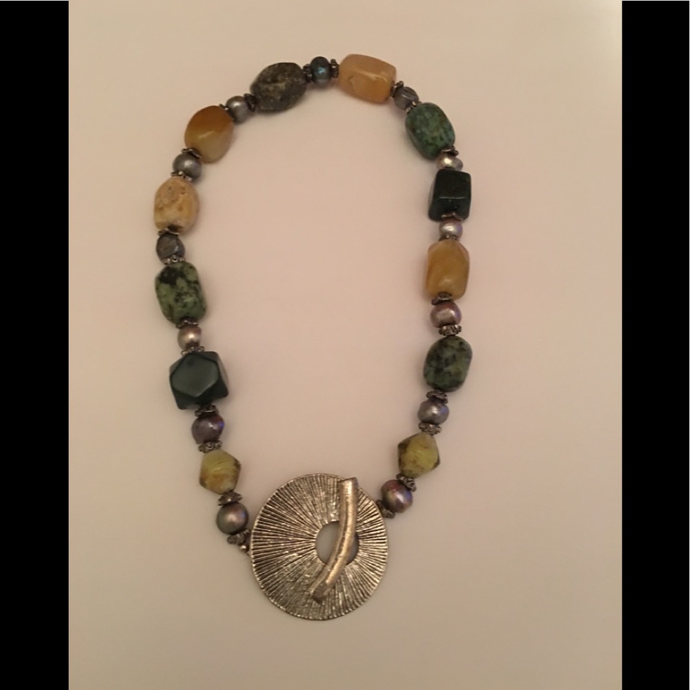 Necklace - Multi-Colored Beads & Gorgeous Closure